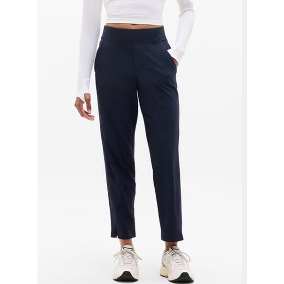 Athleta Brooklyn Mid Rise Ankle Pants Blue 8 - Picture 1 of 15